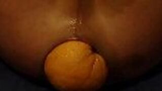 anal gaping with a huge orange - porn video