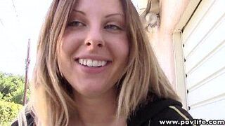 POVLife natural tits redhead girlfriend POV fucked outdoors - porn video