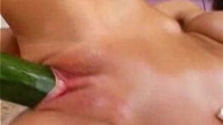 Stuffing some cucumbers - porn video