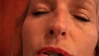 Mature blonde has nice big tits - porn video