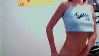 Teen cutie getting naked on webcam - porn video